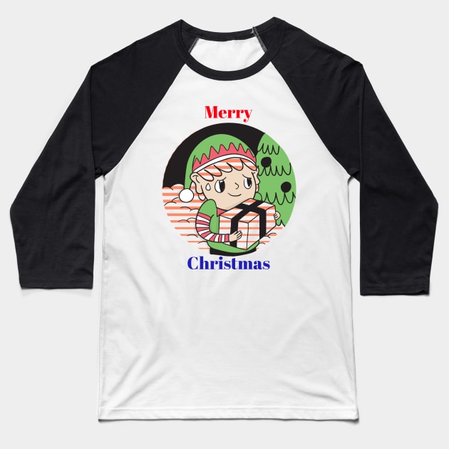 Giving Christmas Gift Baseball T-Shirt by Feminist Foodie